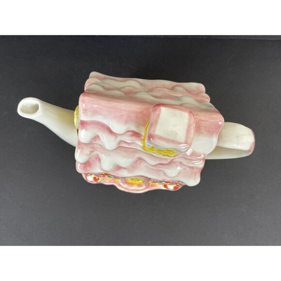 Vintage Matt Hromalik Gingerbread Christmas Teapot Hand Painted Otagiri Japan - Picture 6 of 14